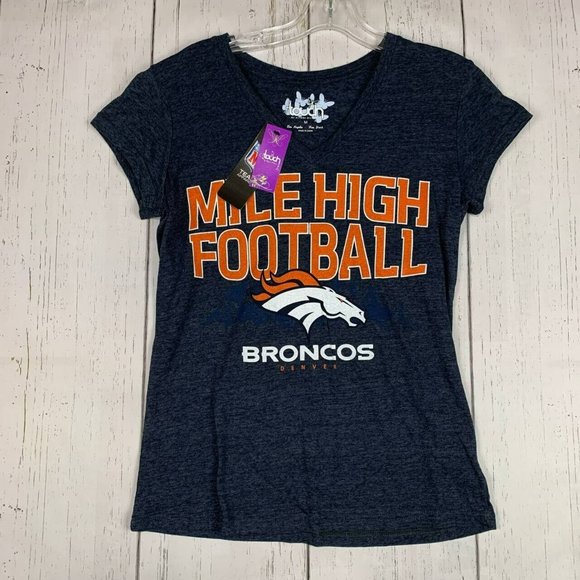 Denver Broncos NFL Medium Touch Casual‎ T-Shirt Gray New Women - Picture 1 of 5